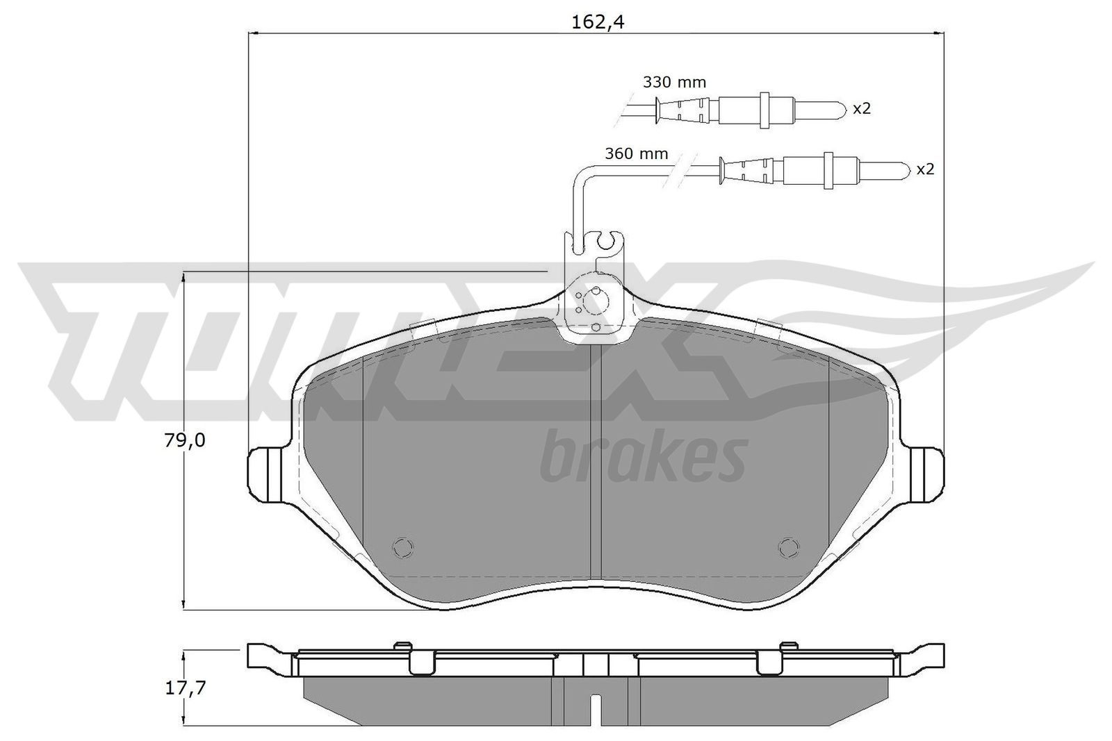 Obrázok Sada brzdových platničiek kotúčovej brzdy TOMEX Brakes  TX1468